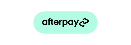 Afterpay logo on a light green background