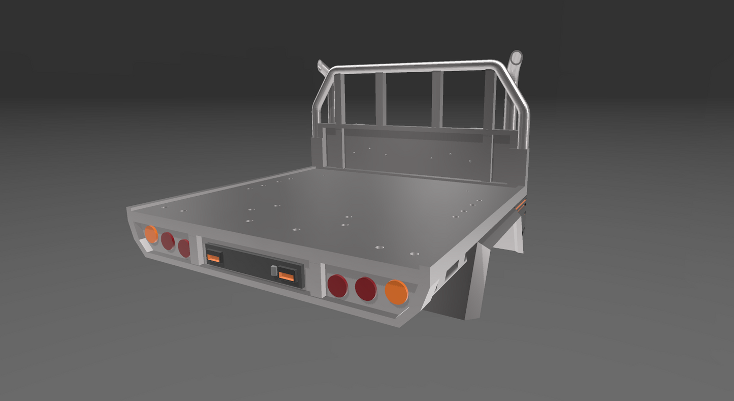 1/10 Single cab tray with exhaust stacks