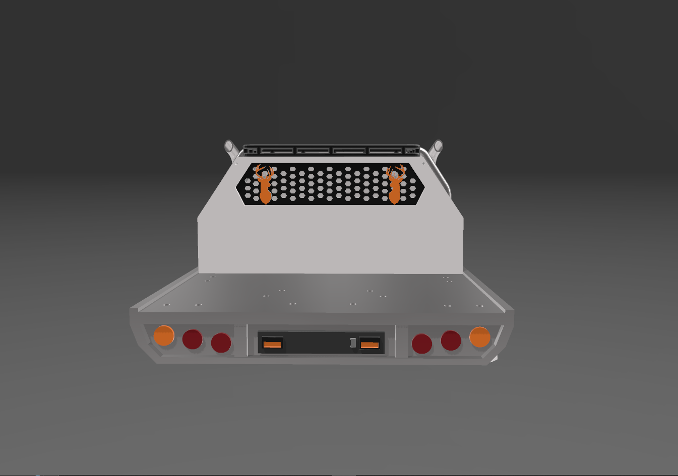 1/10 Single cab tray with exhaust stacks