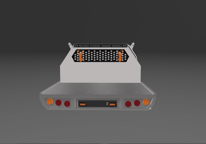 1/10 Single cab tray with exhaust stacks